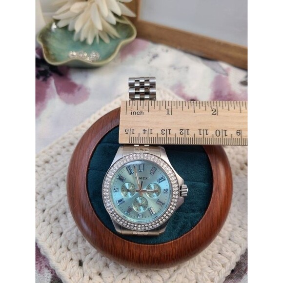 Timex Kaia Ladies Watch Blue Dial Crystal Bezel TW2V79600 Stainless Steel - Picture 7 of 7
